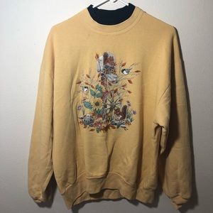 Vintage Morning Sun Yellow Sweater Size Large